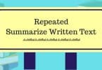 Repeated Summarize Written Text-1